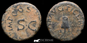Claudius I Bronze Quadrans  2.15 g.,16 mm. Rome 41 AD Good very fine