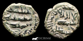 Governors of al-Andalus bronze Fals 3.64 g., 15 mm. Al-Andalus 92-138H GVF