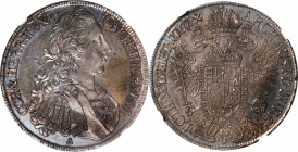 AUSTRIA. Taler, 1767-A IC SK. Vienna Mint. Joseph II. NGC MS-63.

Dav-1161; KM-2074.1. This fully struck Taler is all parts memorizing with the exqu...