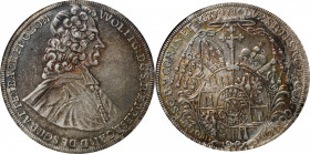 AUSTRIA. Olmutz. Taler, 1716. Wolfgang von Schrattenbach. NGC AU-58.

Dav-1216; KM-408. A handsome and boldly detailed Taler with great eye appeal, ...