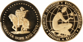 BELGIUM. International Exposition in Brussels Gold Medal, 1958. PCGS SPECIMEN-67.

Diameter: 26 mm. Weight: 8.01 gms. Obverse: St. Martin on horse c...
