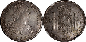 BOLIVIA. 8 Reales, 1795-PTS PP. Potosi Mint. Charles IV. NGC AU-53.

KM-73. A well struck and lightly toned Crown, with no major scuffs or marks. Th...