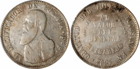 BOLIVIA. Melgarejo, 1865-FP. PCGS Genuine--Cleaned, EF Details.

KM-146; Fonrobert-9676 (as "Boliviano" or "10 Reales"). Diameter: 35.7 mm. Obverse:...