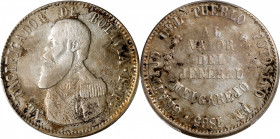 BOLIVIA. Melgarejo, 1865-FP. PCGS VF-35.

KM-146; Fonrobert-9676 (as "Boliviano" or "10 Reales"). Obverse: Bust of Melgarejo facing left; Reverse: I...