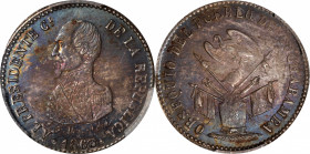 BOLIVIA. Cochabamba. 1/4 Peso, 1863. PCGS MS-63.

Fonrobert-9750. Weight: 4.95 gms, diameter: 25.25 mm. Obverse: Uniformed bust of President Acha le...