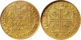 BRAZIL. 4000 Reis, 1722-R. Rio de Janeiro Mint. Joao V. NGC VF-30.

Fr-27; KM-106; LDMB-O174. An evenly worn and wholesome survivor, with a few stra...