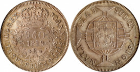 BRAZIL. 960 Reis, 1819-R. Rio de Janeiro Mint. Joao VI. NGC MS-62.

KM-326.1; LDMB-P477; Gomes-J6.25.06. This handsome crown allures with a general ...