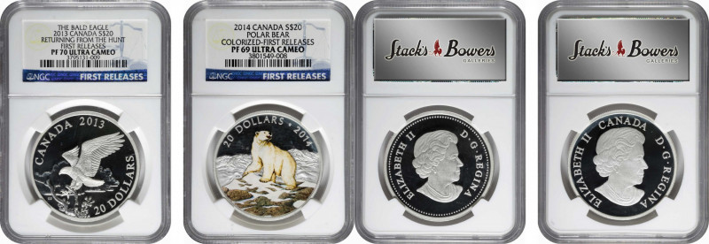 CANADA. Duo of 20 Dollars (2 Pieces), 2013 & 2014. Both NGC Certified.

1) 201...