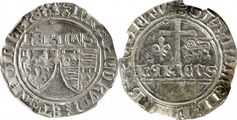 FRANCE. Anglo-Gallic. Blanc, ND (1422-36). Rouen Mint. Henry VI. NGC MS-61.

D...