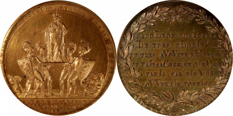 FRANCE. Coronation of Napoleon Bronze Medal, 1804. PCGS SPECIMEN-63.

Bramsen-...