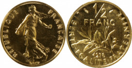 FRANCE. Gold 1/2 Franc Piefort, 1978. Paris Mint. NGC PROOF-68.

KM-P607; Fr-Unlisted. This&nbsp; RARE piefort issue entrances with reflective surfa...