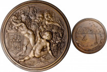 FRANCE. Frontignan Wine Production/Putti Bronze Medal, 1983. GEM UNCIRCULATED.

cf. Numista #56256. By S. Santucci. Diameter: 64mm; Weight: 218.87 g...