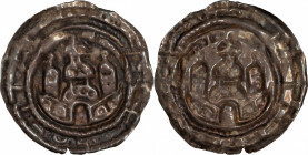 GERMANY. Ravensburg. AR Bracteate, ND (1185-1200). Anonymous. EXTREMELY FINE.

Bonhoff-1842. Diameter: 22mm; Weight: 0.49 gms. Obverse: City walls w...