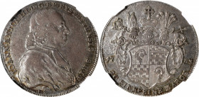 GERMANY. Eichstatt. 1/2 Taler, 1783-IS. Munich Mint. Johann Anton III. NGC EF-45.

KM-91. This attractive example of the one year type displays a so...