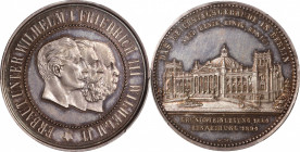 GERMANY. Prussia. Reichstag Silver Medal, 1894. Wilhelm II. PCGS SPECIMEN-63.

Obverse: Triple bust of Wilhelm I, Fredrich III, and Wilhelm II; Reve...