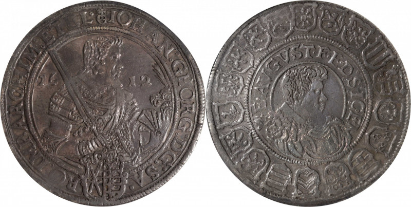 GERMANY. Saxony. Taler, 1612. Dresden Mint. Johann Georg I. NGC EF-45.

Dav-75...