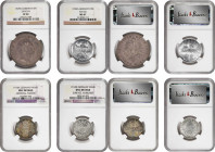 GERMANY. Quartet of Silver Issues (4 Pieces), 1876-1922. All NGC Certified.

1) Saxony. 5 Mark, 1876-E. Muldenhutten Mint. Albert. EF-40. J-122; KM-...