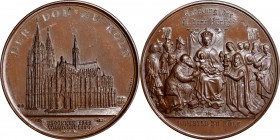 GERMANY. Empire. Completion of the Kölner Dom (Cologne Cathedral) Bronze Medal, 1880. GEM UNCIRCULATED.

Weiler-155. By Drentwett. Diameter: 51mm; W...