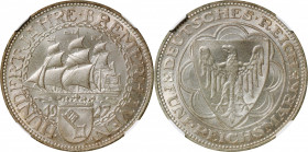 GERMANY. Weimar Republic. 5 Mark, 1927-A. Berlin Mint. NGC MS-65.

KM-51; J-326. Struck to commemorate the 100th Anniversary of Bremerhaven. A pleas...
