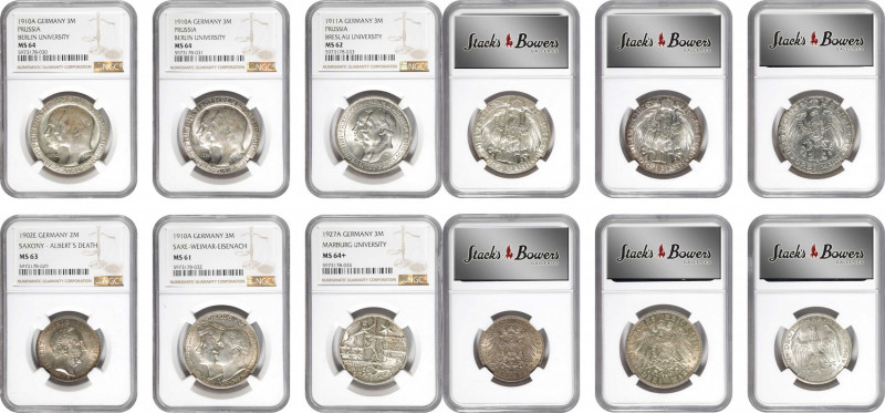 GERMANY. Weimar Republic. Sextet of German Silver Commemoratives (6 Pieces), 191...