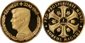 GERMANY. Federal Republic. Ducat, 1963. PCGS PROOF-68 Deep Cameo.

KMX-M163. AGW: 0.1087 oz. Made to honor the slain president Kennedy, who had just...