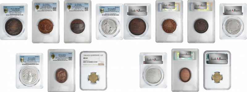 GREAT BRITAIN. Septet of Mostly Medals (7 Pieces), 1912-37. All NGC or PCGS Cert...