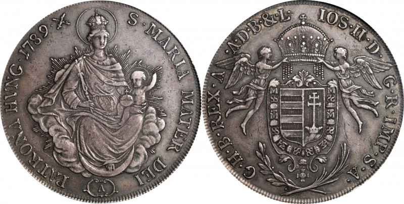 HUNGARY. Taler, 1789-A. Vienna Mint. Joseph II. PCGS AU-53.

Dav-1169A; KM-400...