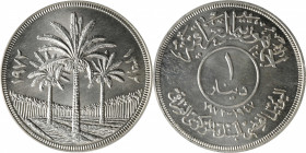 IRAQ. Dinar, AH 1392/1972. PCGS MS-67.

KM-137. Commemorating the 25th anniversary of the Central Bank of Iraq. This handsome example displays a dif...