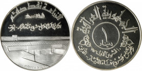 IRAQ. Dinar, AH 1397/1977. PCGS PROOF-68 Deep Cameo.

KM-143.&nbsp;Commemorating the 1st anniversary of the opening of the Tharthat-Euphrates Canal....