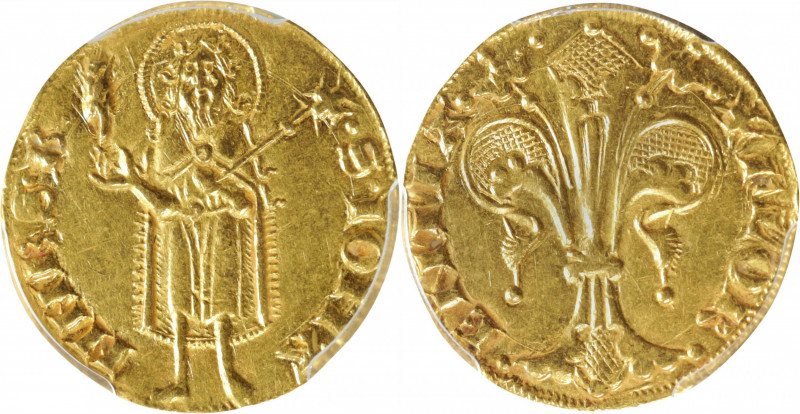 ITALY. Fiorino d'oro, ND (1252-1303). PCGS MS-62.

Fr-275; Bernocchi-326. 4th ...