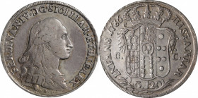 ITALY. Naples & Sicily. Naples. 120 Grana, 1786-DP/C CC. Naples Mint. Ferdinand IV. PCGS VF-35.

Dav-1406; KM-198. Though well travelled, this examp...