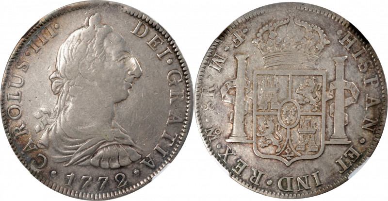 MEXICO. 8 Reales, 1772-Mo FM. Mexico City Mint. Charles III. NGC VF-35.

KM-10...