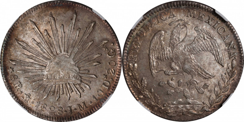 MEXICO. 8 Reales, 1828-Mo JM. Mexico City Mint. NGC MS-61.

KM-377.10; DP-Mo07...