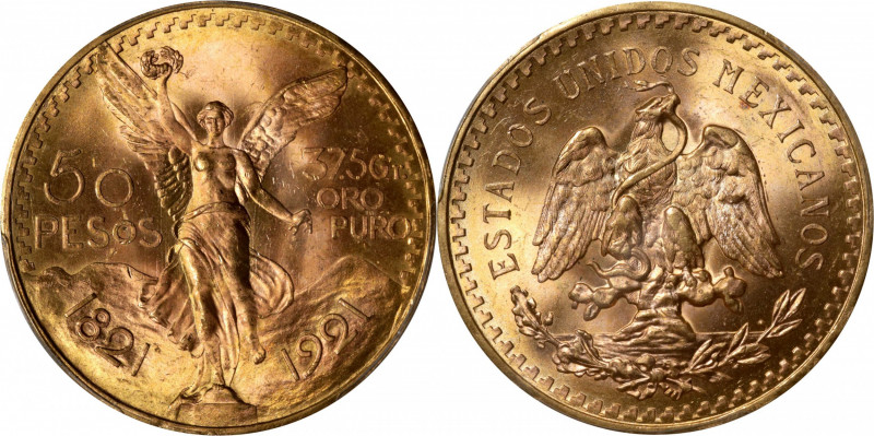 MEXICO. 50 Pesos, 1921. Mexico City Mint. PCGS MS-65+.

Fr-172; KM-481. Marvel...