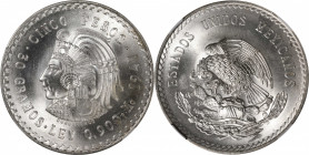 MEXICO. 5 Pesos, 1947-Mo. Mexico City Mint. NGC MS-66.

KM-465. A handsome example of the type, dripping with luster and largely untoned.

Estimat...