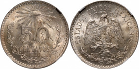 MEXICO. 50 Centavos, 1920-M. Mexico City Mint. NGC MS-65.

KM-447. This alluring Gem has amazing argent surfaces and copious mint luster that overru...