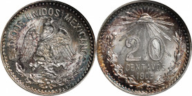 MEXICO. 20 Centavos, 1905-M. Mexico City Mint. ANACS MS-65.

KM-435. This entrancing Gem provides a vivid sparkling of strongly imbued luster that h...