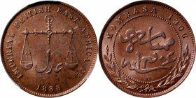MOMBASA. Imperial British East Africa Company. Pice, 1888. Heaton Mint. PCGS MS-64 Brown.

KM-1.5. A supremely handsome example that displays glossy...