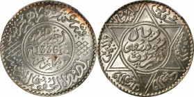 MOROCCO. Rial (10 Dirhams), AH 1336 (1918). Paris Mint. Moulay Youssef I. NGC MS-65.

KM-Y-33; Lec-198. A flashy and attractive Crown, with sharp ca...