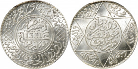 MOROCCO. 5 Dirhams, AH 1331 (1913). Paris Mint. PCGS MS-66.

KM-Y-32; Lec-183. This fully Gem example offers stunningly argent surfaces with a blast...