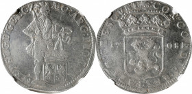 NETHERLANDS. Gelderland. 48 Stuivers (Silver Ducat), 1708. NGC AU-58.

Dav-1837; KM-85.4. Exceptionally alluring, this barely handled piece is excep...