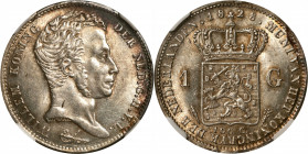 NETHERLANDS. Gulden, 1828. William I. NGC MS-62.

KM-55. A sharply struck and softly lustrous Gulden, with traces of deep gray to earthen toning alo...