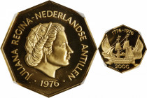 NETHERLANDS ANTILLES. 200 Gulden, 1976-FM. Franklin Mint. Juliana. NGC PROOF-70 Ultra Cameo.

Fr-1; KM-16. AGW: 0.2300 oz. This amazing specimen was...