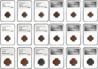 NETHERLANDS EAST INDIES. Nonet of Copper Minors (9 Pieces), 1792-1840. All NGC Certified.

1) Batavian Republic (British Interregnum). Java. Duit, 1...