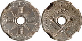 NEW GUINEA. Penny, 1929. Melbourne Mint. George V. NGC PROOF-63.

KM-2. This interesting piece is a survivor, originally produced by the Melbourne m...