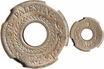 PALESTINE. 5 Mils, 1934. London Mint. George V. NGC MS-62.

KM-3. This nice near-Choice example is precisely struck and displays a bit of golden col...