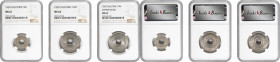 PALESTINE. Trio of Minors (3 Pieces), 1934-42. London Mint. All NGC Certified.

1) 10 Mils, 1939. NGC MS-64. KM-4. 2) 10 Mils, 1942. NGC MS-64. KM-4...