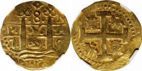 PERU. Cob 8 Escudos, 1720-L M. Lima Mint. Philip V. NGC AU Details--Mount Removed.

Fr-7; KM-38.2; Cal-2132. This shimmering example is nicely cente...