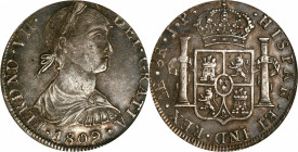 PERU. 8 Reales, 1809-LIMA JP. Lima Mint. Ferdinand VII. NGC EF-40.

KM-106.2. The Imaginary Bust Variety. Though this example is slightly off center...
