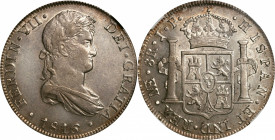 PERU. 8 Reales, 1816-LIMA JP. Lima Mint. Ferdinand VII. NGC AU-55.

KM-117.1. An impressively struck Crown with traces of bright luster remaining in...